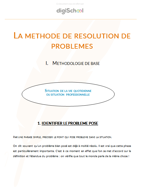 Méthode de résolution des problèmes - Prévention Santé Environnement - Bac PRO