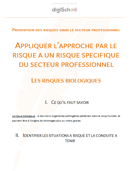 Appliquer l'approche par le risque à un risque spécifique du secteur professionnel : les risques biologiques - Prévention Santé Environnement - Première PRO